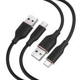 Anker 15W USB-A to USB-C Cable 2Pack (3 ft, Silicone)