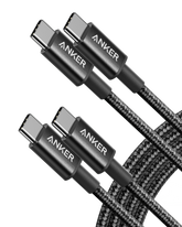 2-Pack Anker New Nylon USB-C to USB-C Cable (3 ft / 6 ft, 60W)