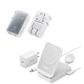 Anker MagGo Wireless Charging Station (Foldable 3-in-1) and Anker Nano Travel Adapter (5-in-1, 20W, 1-Pack)