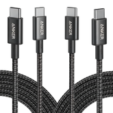 New Nylon USB-C to USB-C 100W Cable (10 ft, 2-Pack)