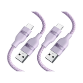 Anker USB-A to USB-C Cable (Upcycled-Braided, 2 Pack, Violet)