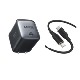 Anker 715 Charger (Nano II 65W) and USB-C to USB-C Cable (Flow, Silicone, 3 ft)