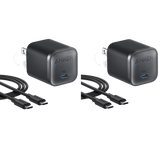 Anker Nano Charger (45W) with USB-C to USB-C Cable 2-Pack