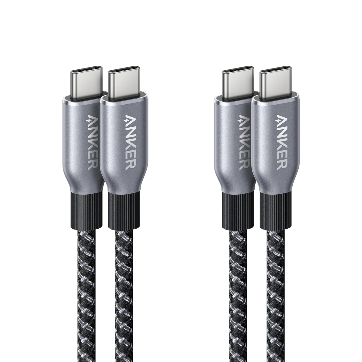 Anker Prime USB-C to USB-C Cable (240W, Upcycled-Braided, 2-Pack)