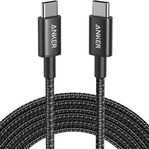 New Nylon USB-C to USB-C 100W Cable (10 ft, 2-Pack）