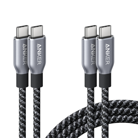Anker Prime USB-C to USB-C Cable (240W, Upcycled-Braided, 2-Pack)