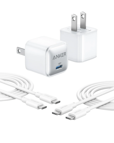 Anker 511 Charger (Nano Pro) with 6 ft USB-C Cable(2-Pack)