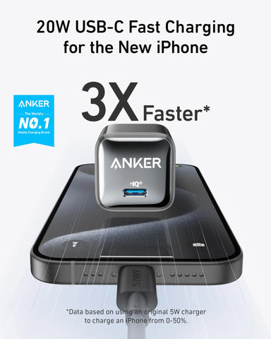 Anker 511 Charger (Nano Pro) with 6 ft USB-C Cable(2-Pack)