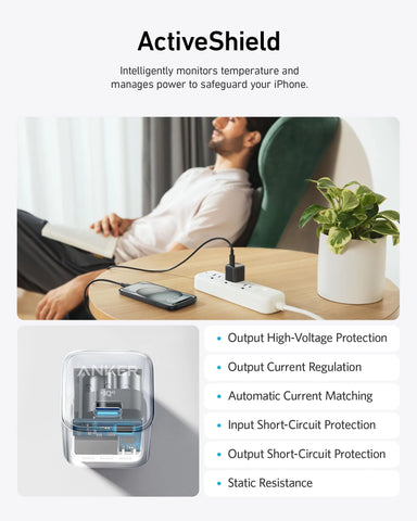 Anker 511 Charger (Nano Pro) with 6 ft USB-C Cable(2-Pack)