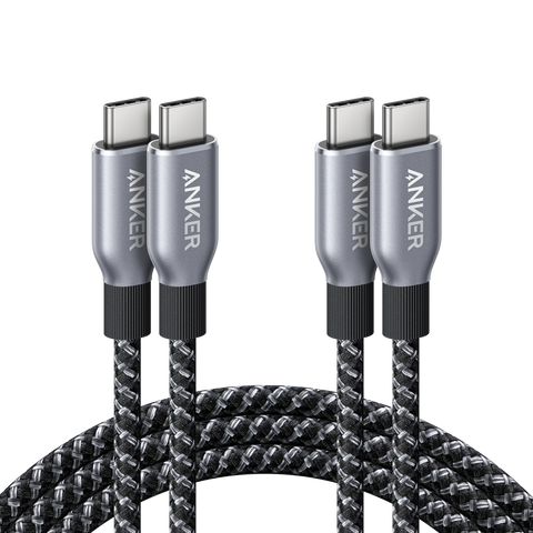Anker Prime USB-C to USB-C Cable (240W, Upcycled-Braided, 2-Pack)