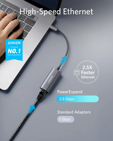 Refurbished Anker PowerExpand USB-C to 2.5 Gbps Ethernet Adapter