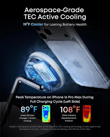 Anker Prime Wireless Charging Station (3-in-1, MagGo, AirCool, Dock Stand)