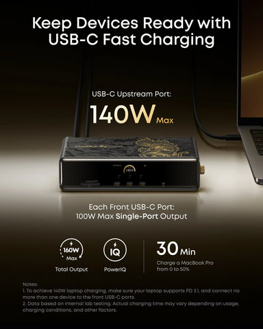 (Anker × Black Myth: Wukong Edition) Anker Prime Docking Station (14-in-1, Triple Display, DisplayLink) with DL7400