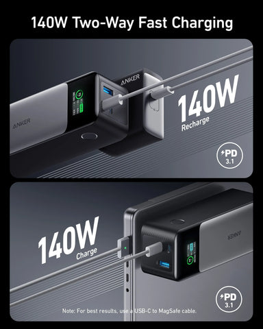 Anker Prime Charger (100W, 3 Ports, GaN) and Anker 737 Power Bank (PowerCore 24K)