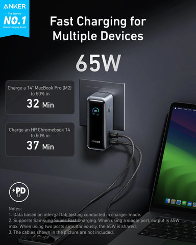 Anker Prime Power Bank (9.6K, 65W, Fusion) and Charger (200W, 6 Ports, GaN)