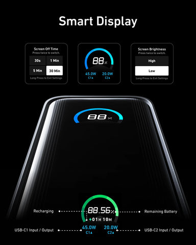 Anker Prime Power Bank (9.6K, 65W, Fusion) and Charger (200W, 6 Ports, GaN)