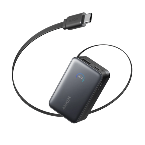 Anker Nano Power Bank (10K, 45W, Built-In Retractable USB-C Cable)