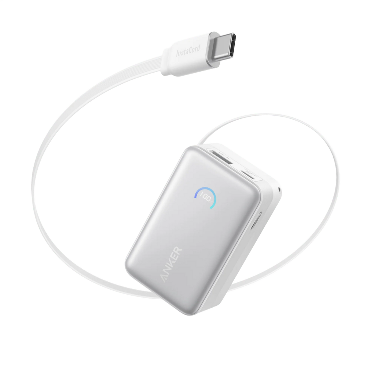 Anker Nano Power Bank (10K, 45W, Built-In Retractable USB-C Cable)