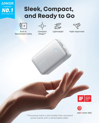 Anker Nano Charging Station (7-in-1, 100W) and Anker Nano Power Bank (10K, 45W, Built-In Retractable USB-C Cable)