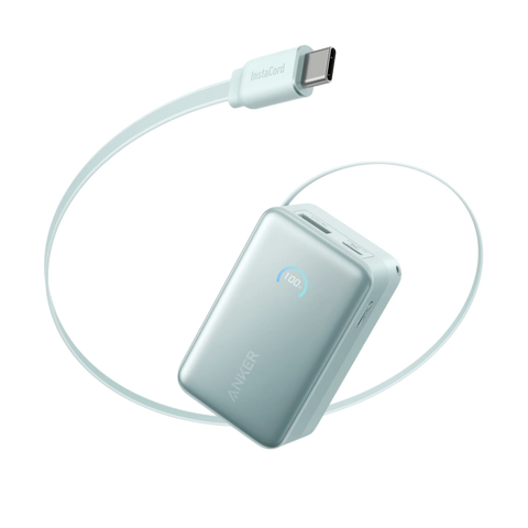 Anker Nano Power Bank (10K, 45W, Built-In Retractable USB-C Cable)