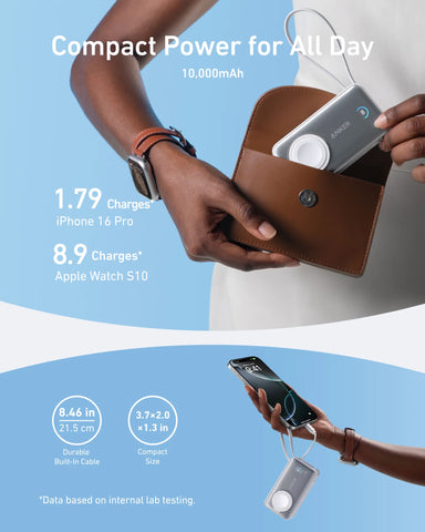 Anker MagGo Power Bank (10K, 35W, For Apple Watch)