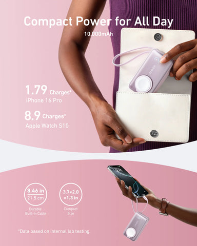 Anker MagGo Power Bank (10K, 35W, For Apple Watch)