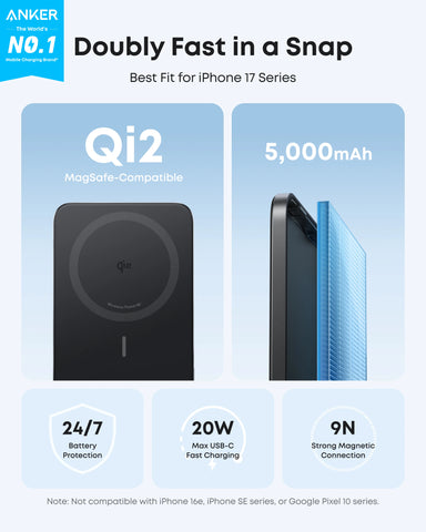 Anker Nano Power Bank (5K, MagGo, Slim)  | Customizable