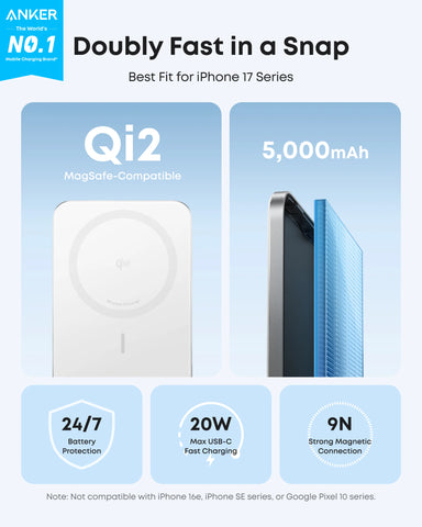 Anker Nano Power Bank (5K, MagGo, Slim)  | Customizable