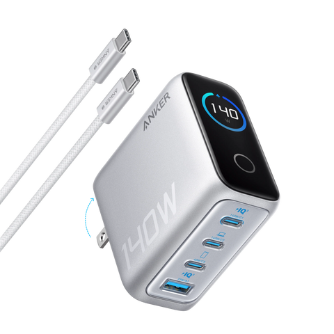 Anker Charger (140W, 4-Port, PD 3.1) with USB-C Cable