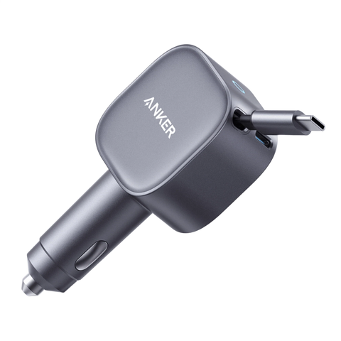 Anker Nano 75W Car Charger and Anker Prime USB-C to USB-C Cable (240W, Upcycled-Braided)