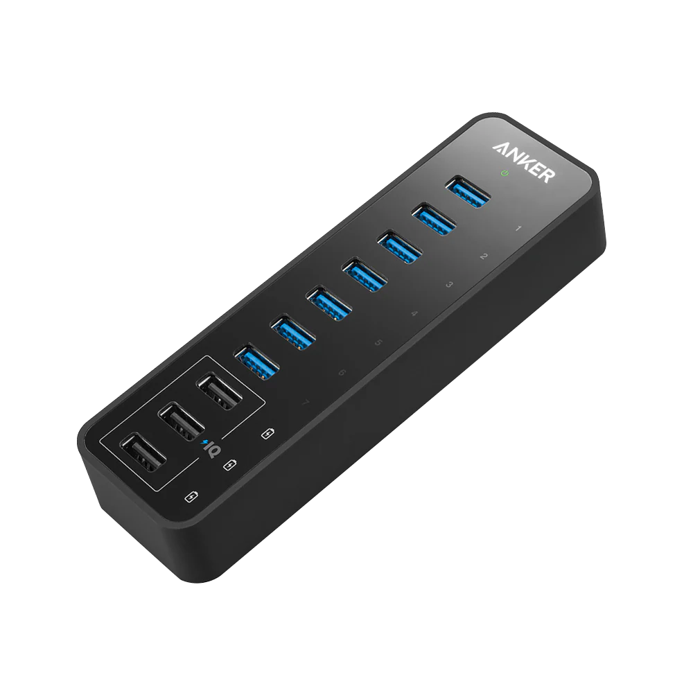 Anker 60W 10-Port USB 3.0 Data Hub