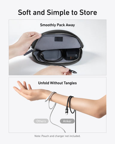 Anker MagGo Power Bank (10K, 35W, For Apple Watch) and Anker USB-C to USB-C Cable (6 ft, 240W, Upcycled-Braided)