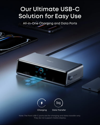 Anker Prime Docking Station (DL7400)  and USB-C to USB-C Cable (Thunderbolt 4 Compatible)