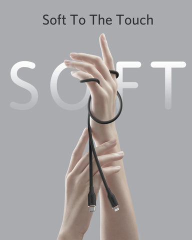 Anker 641 USB-C to Lightning Cable (Flow, 3 ft Silicone)