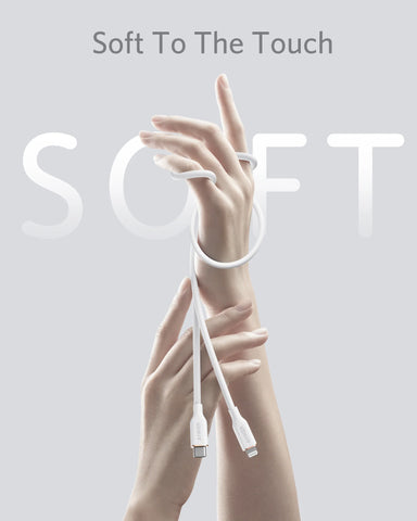 Anker 641 USB-C to Lightning Cable (Flow, 3 ft Silicone)