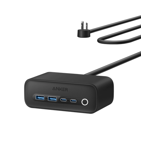 Anker 525 Charging Station and 2 Pack Anker New Nylon USB-C to USB-C Cable (6 ft)