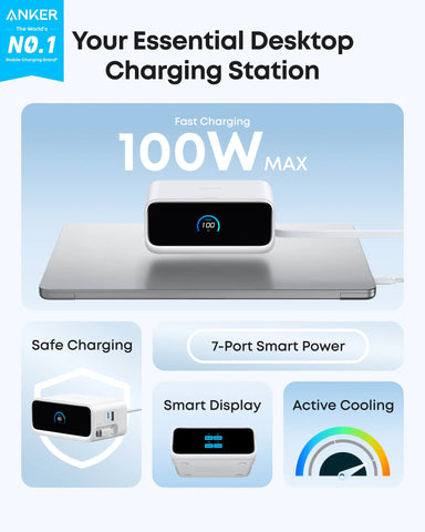 Anker Nano Charging Station (7-in-1, 100W) and Anker Nano Power Bank (10K, 45W, Built-In Retractable USB-C Cable)