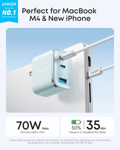 Anker Nano Charger (70W, 3 Ports)