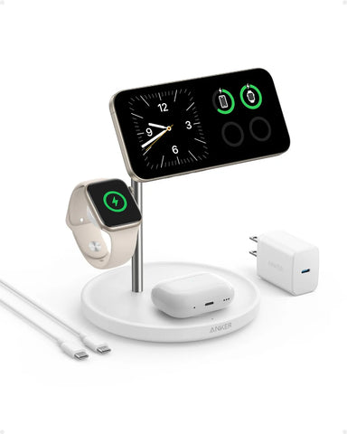 Refurbished Anker MagGo Wireless Charging Station (3-in-1 Stand)