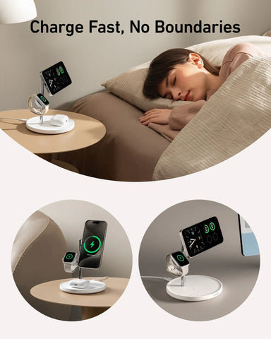 Refurbished Anker MagGo Wireless Charging Station (3-in-1 Stand)
