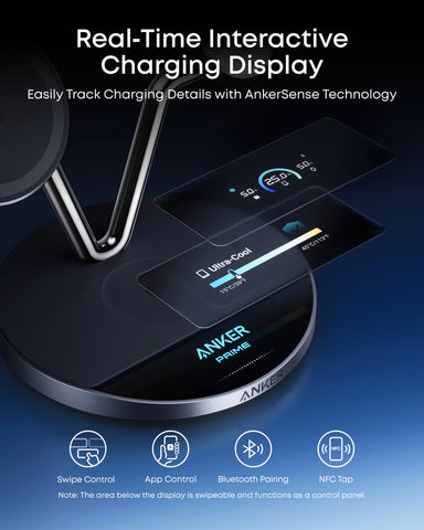 Anker Prime Wireless Charging Station (3-in-1, MagGo, AirCool, Dock Stand)