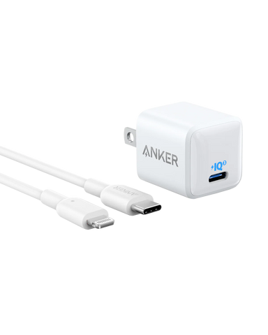 Anker 511 Charger (Nano) with USB-C to Lightning Cable