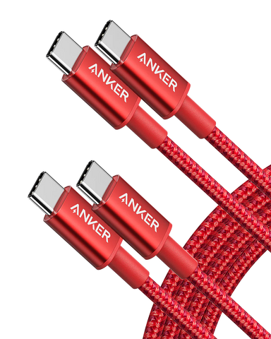 2-Pack Anker New Nylon USB-C to USB-C Cable (3 ft / 6 ft, 60W)