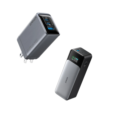 Anker Prime Charger (100W, 3 Ports, GaN) and Anker 737 Power Bank (PowerCore 24K)