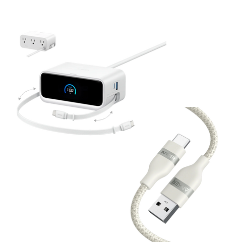 Anker Nano Charging Station (7-in-1, 100W) and Anker USB-A to USB-C Cable