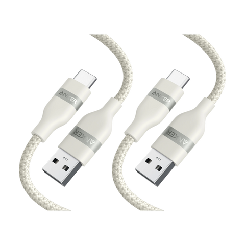 Anker USB-A to USB-C Cable (3 ft, Upcycled-Braided)（2-Pack）