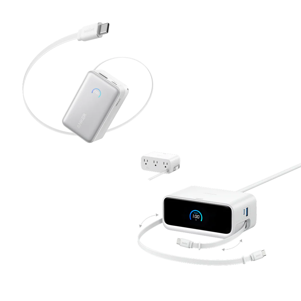 Anker Nano Charging Station (7-in-1, 100W) and Anker Nano Power Bank (10K, 45W, Built-In Retractable USB-C Cable)