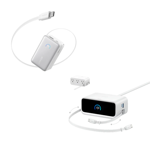 Anker Nano Charging Station (7-in-1, 100W) and Anker Nano Power Bank (10K, 45W, Built-In Retractable USB-C Cable)