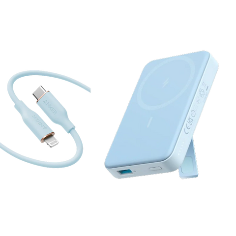 Anker 633 Magnetic Battery and Anker 641 USB-C to Lightning Cable (Flow, Silicone)