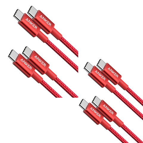 4-Pack New Nylon USB C to USB C Cable (3.3 ft 60W)